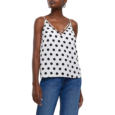 High Apex Polka Dot Camisole-Style Top