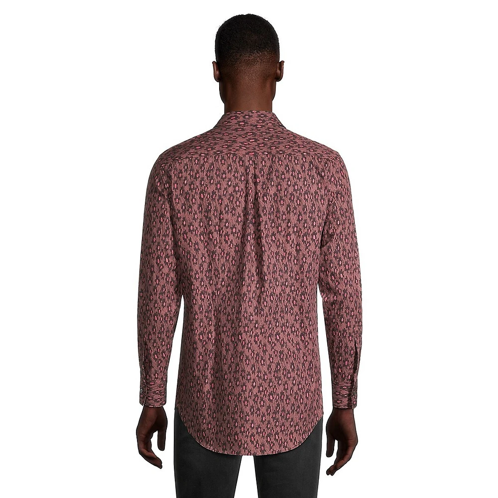 Slim-Fit Floral Dot Shirt