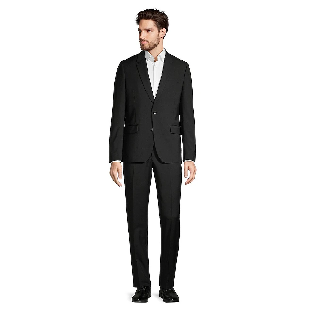 Tailored-Fit Wool-Mohair 2-Button Suit