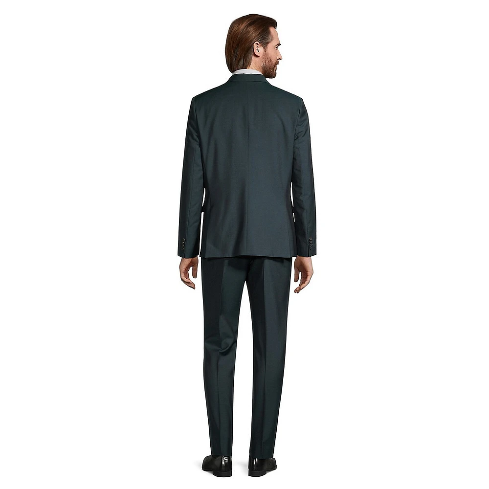 Tailored-Fit Wool & Mohair 2-Piece Suit