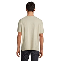 Square Logo Cotton & Linen T-Shirt