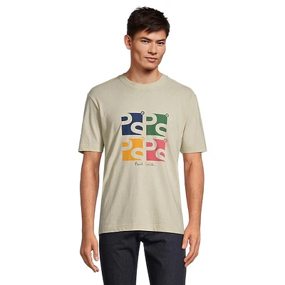 Square Logo Cotton & Linen T-Shirt