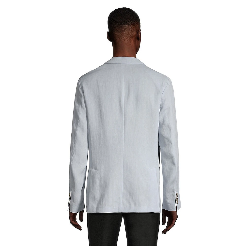 Regular-Fit Linen Blazer