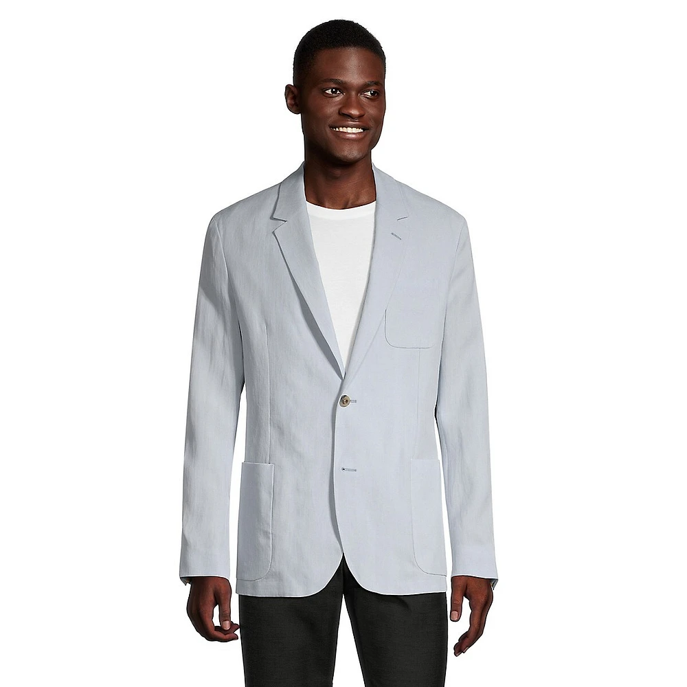 Regular-Fit Linen Blazer