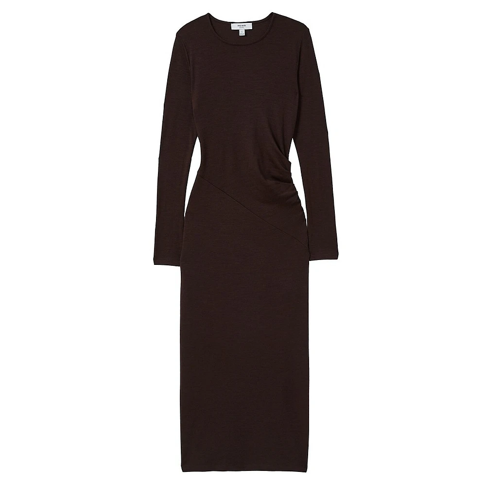 Robe mi-longue en jersey de laine Sloane