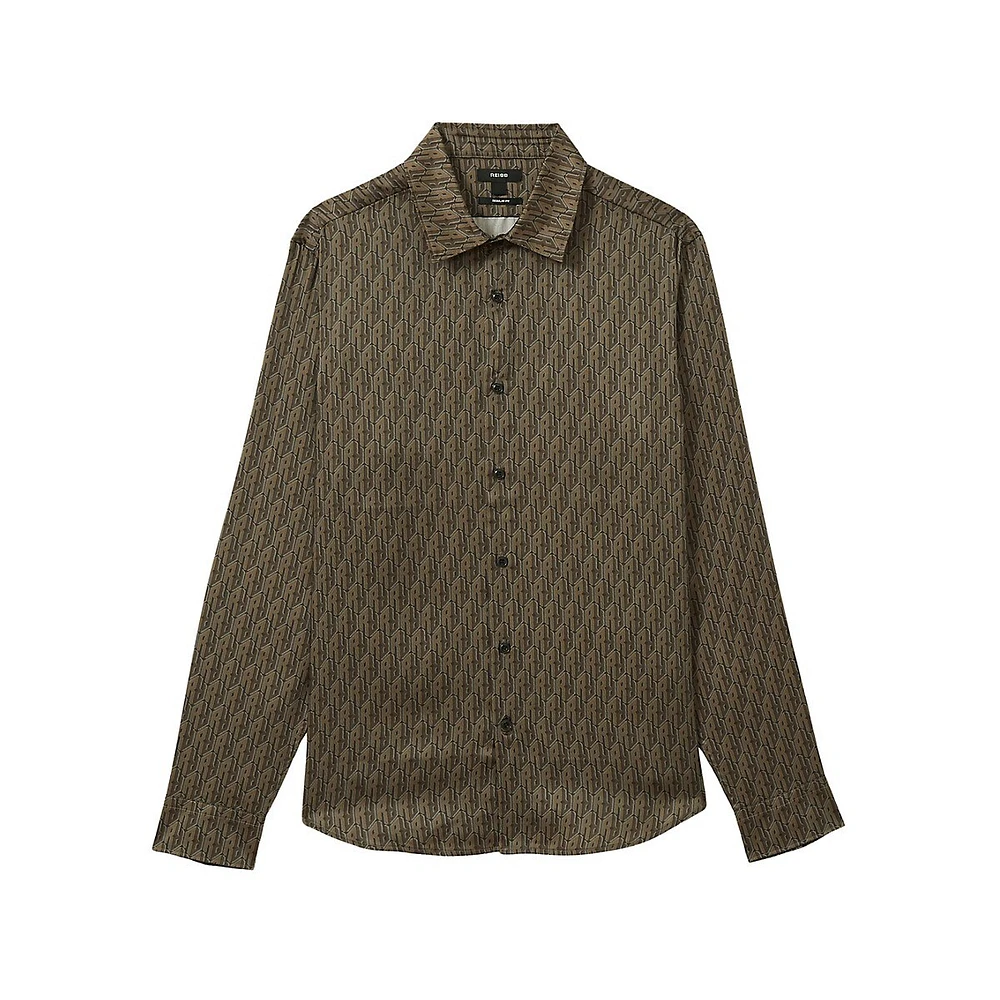 Lafraneire Monogrammed Twill Shirt