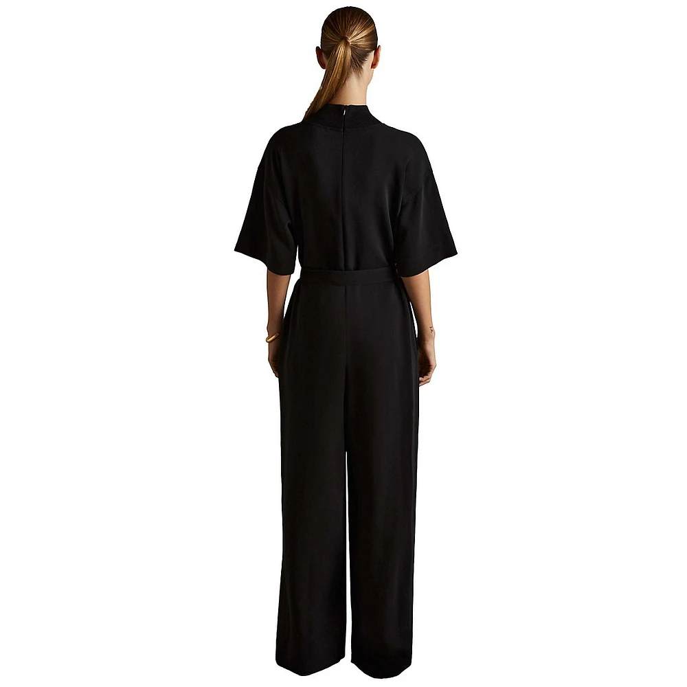 Ruby Woven Rib Trim Jumpsuit