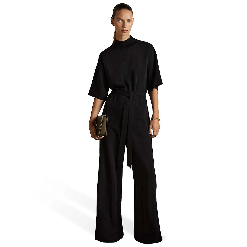 Ruby Woven Rib Trim Jumpsuit