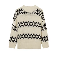 Ivy Wool-Blend Fair Isle Drop-Shoulder Sweater