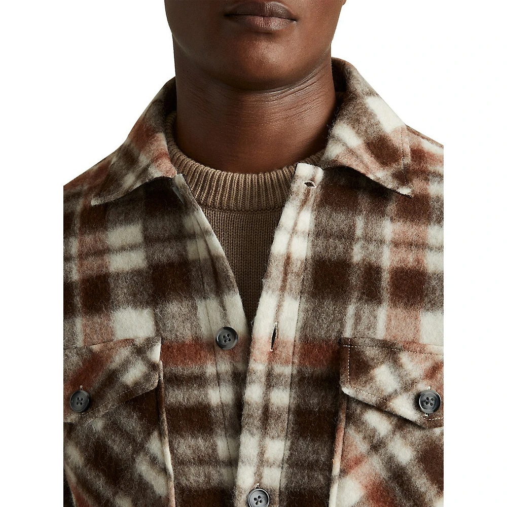 Wade Patch-Pocket Checked Overshirt