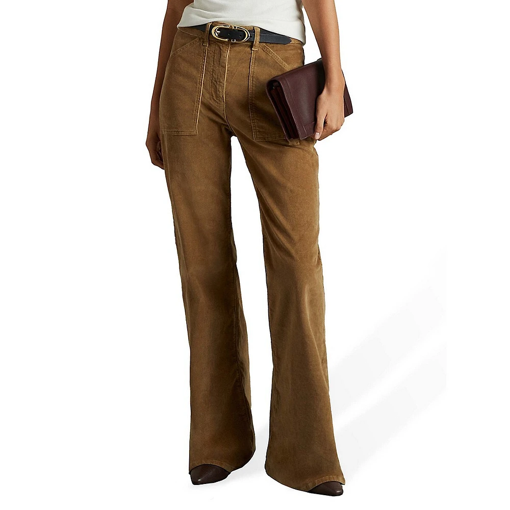 Marie Corduroy Flare Utility Pants