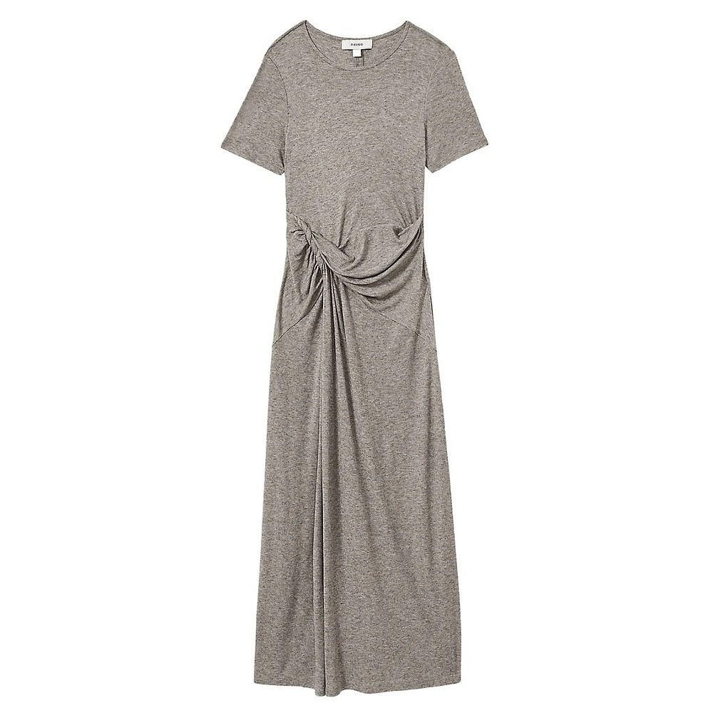 Madeline Jersey Wrap-Tie Midi Dress