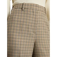 Vida Wide-Leg Houndstooth Check Wool Dress Pants