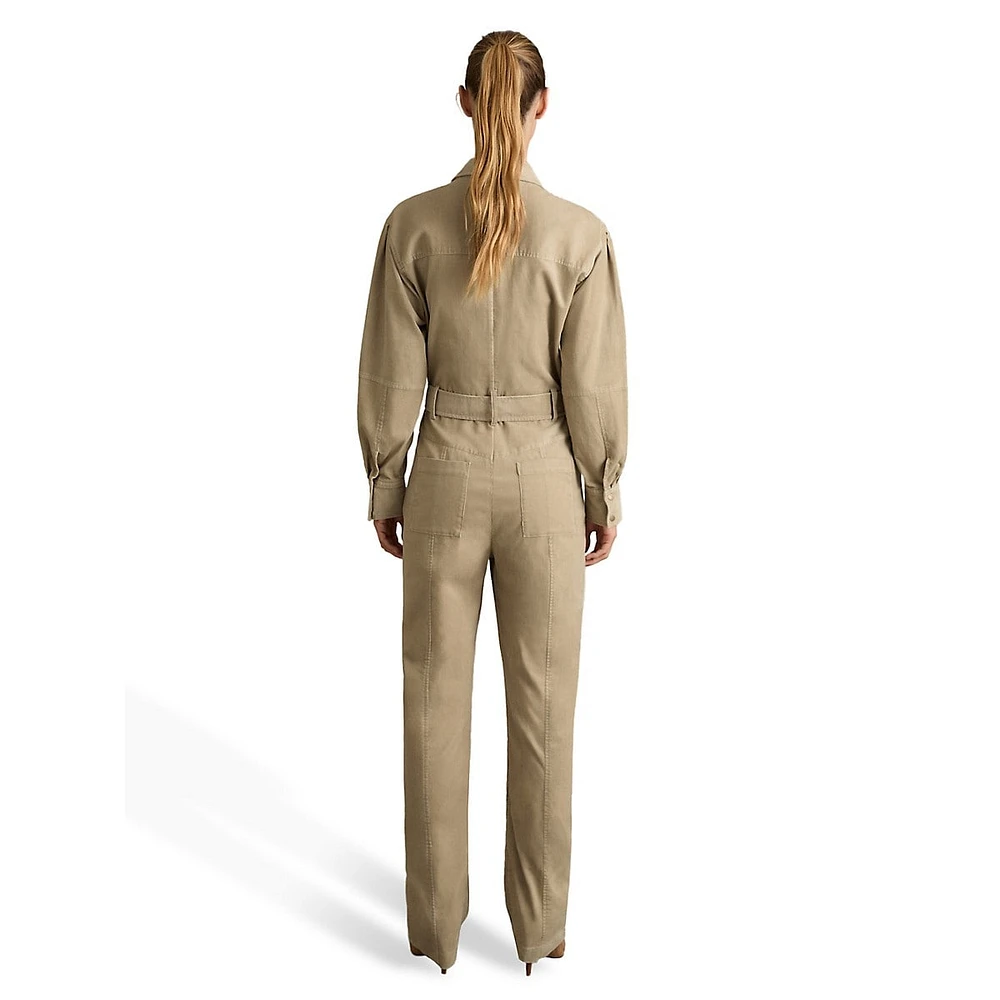 Mara Stretch-Cotton Corduroy Tapered Jumpsuit