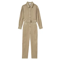 Mara Stretch-Cotton Corduroy Tapered Jumpsuit