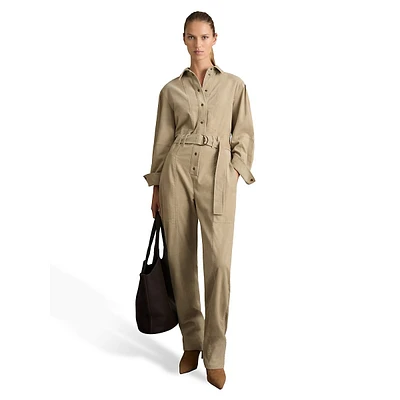 Mara Stretch-Cotton Corduroy Tapered Jumpsuit