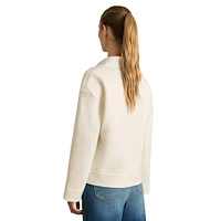 Amy Textured Wool-Blend Open-Placket Shirt