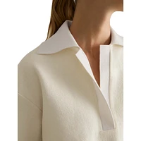 Amy Textured Wool-Blend Open-Placket Shirt