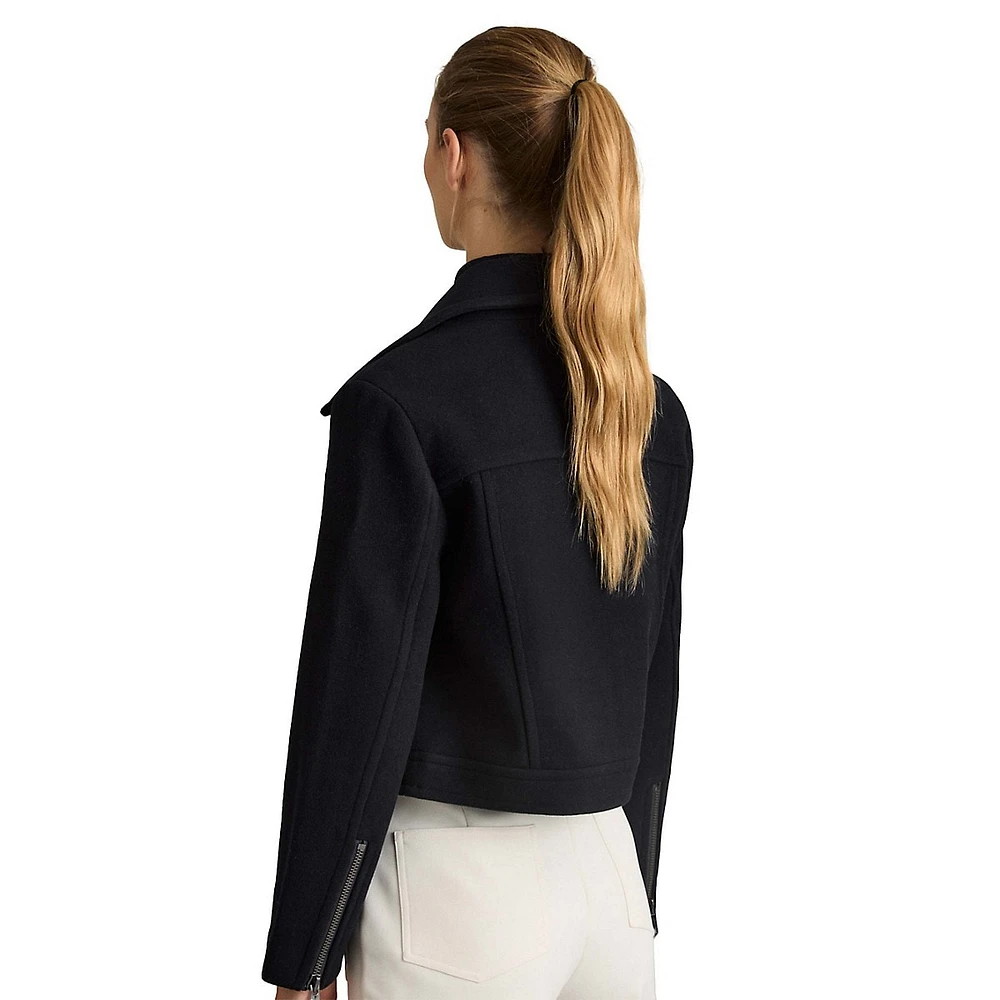 Arlow Wool-Blend Biker Jacket