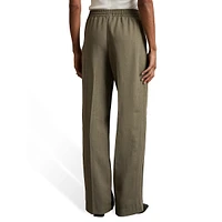 Sunnie Wide-Leg Drawstring Dress Pants