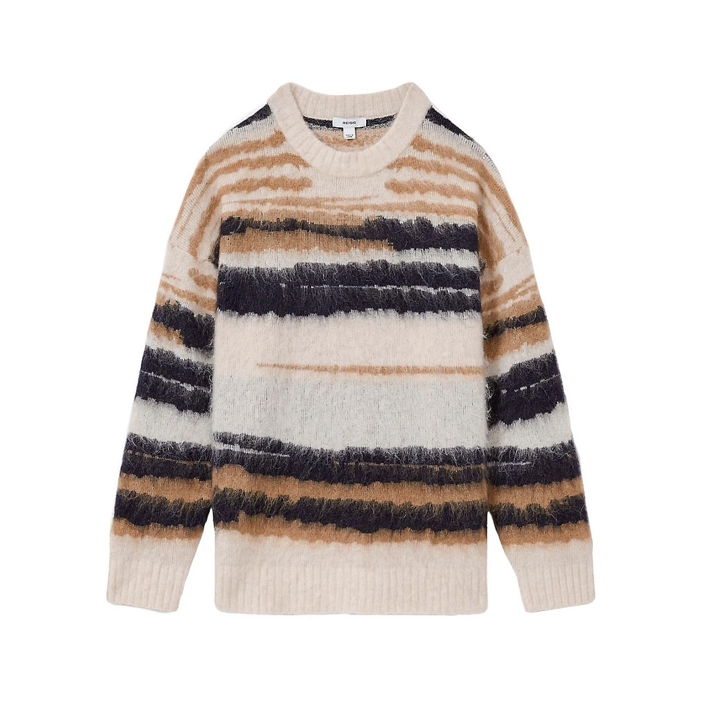 Emily Striped Fuzzy Sweater