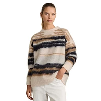 Emily Striped Fuzzy Sweater