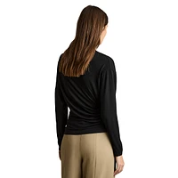 Daisy Long-Sleeve Draped Top