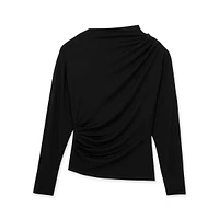 Daisy Long-Sleeve Draped Top