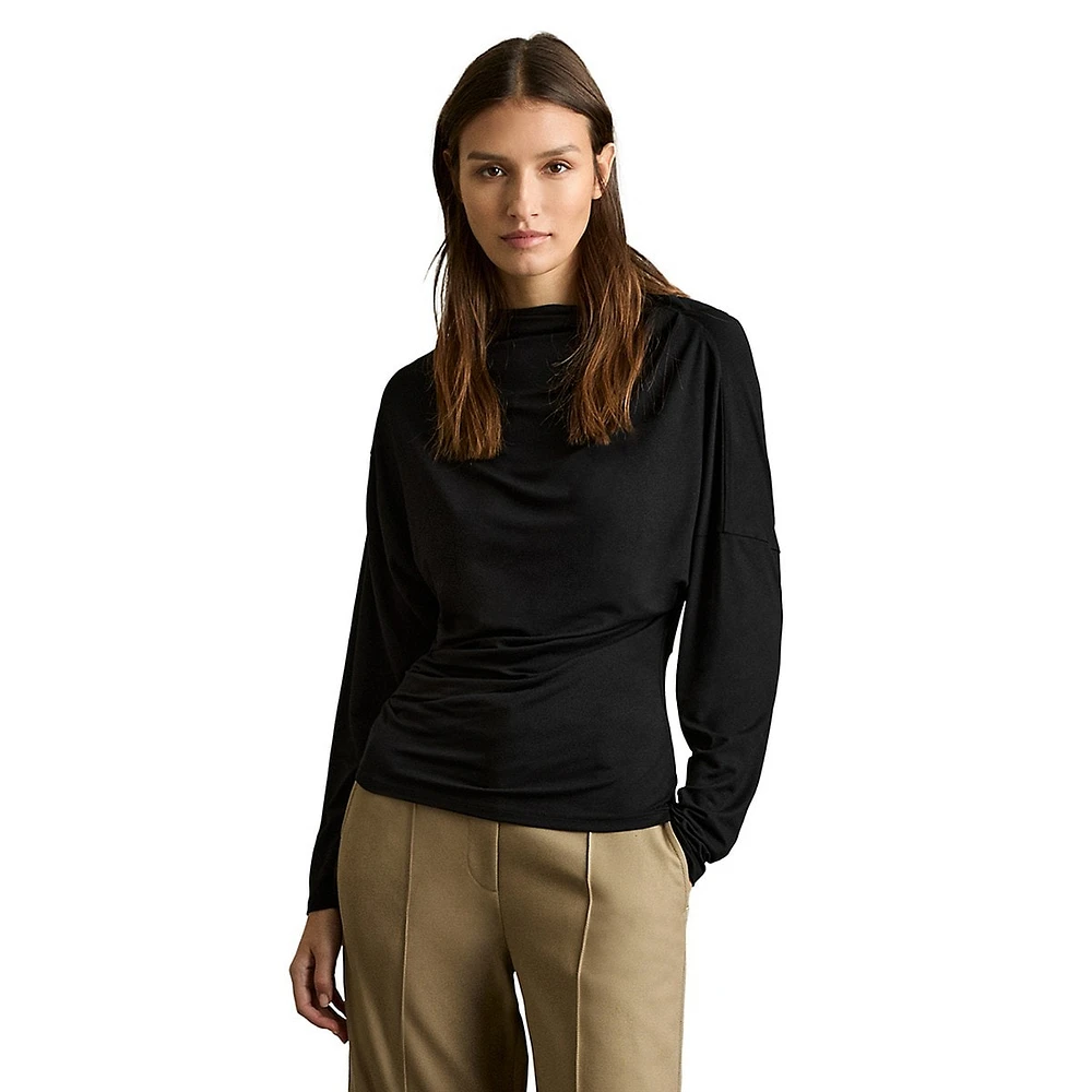 Daisy Long-Sleeve Draped Top