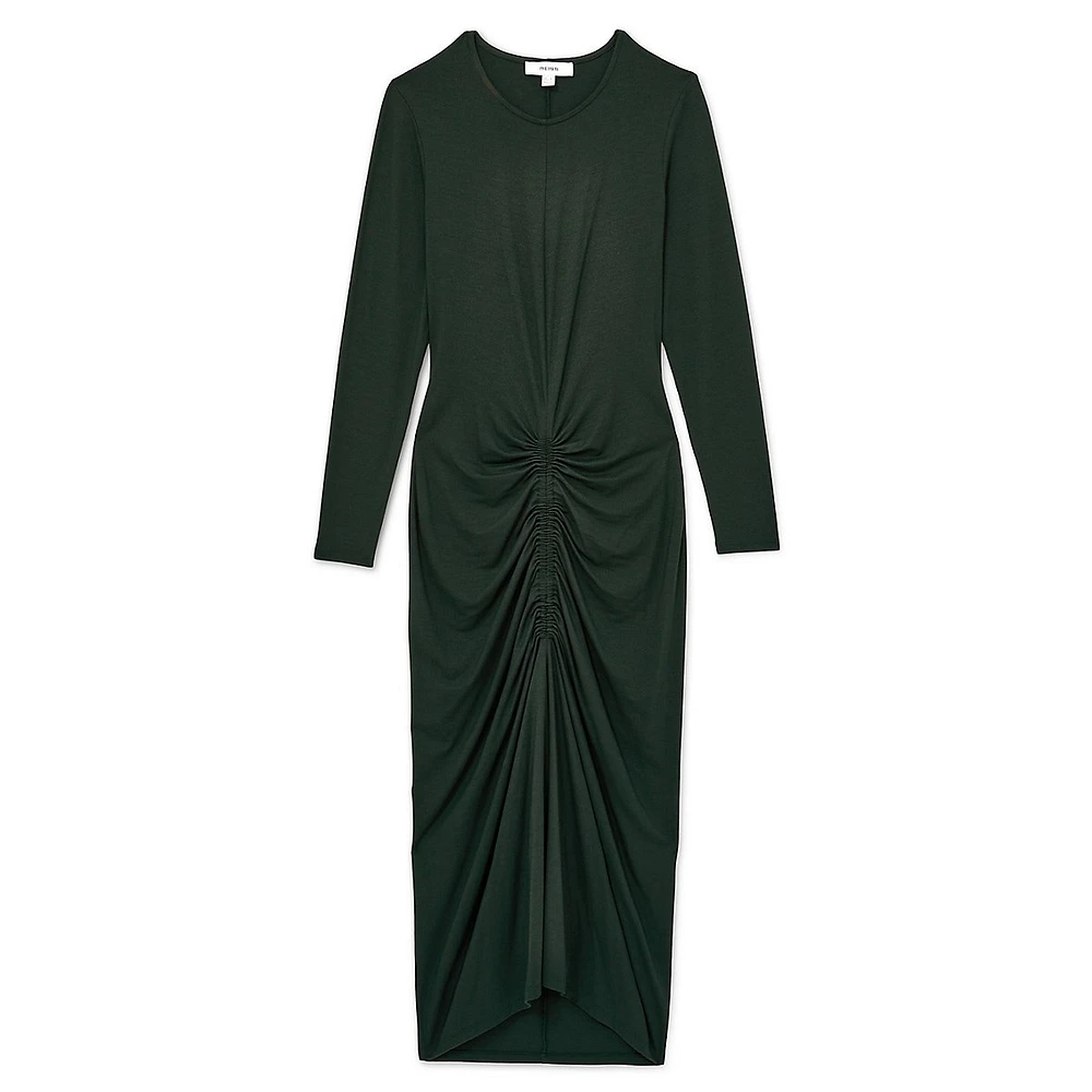 Ginny Ruched Jersey Midi Dress