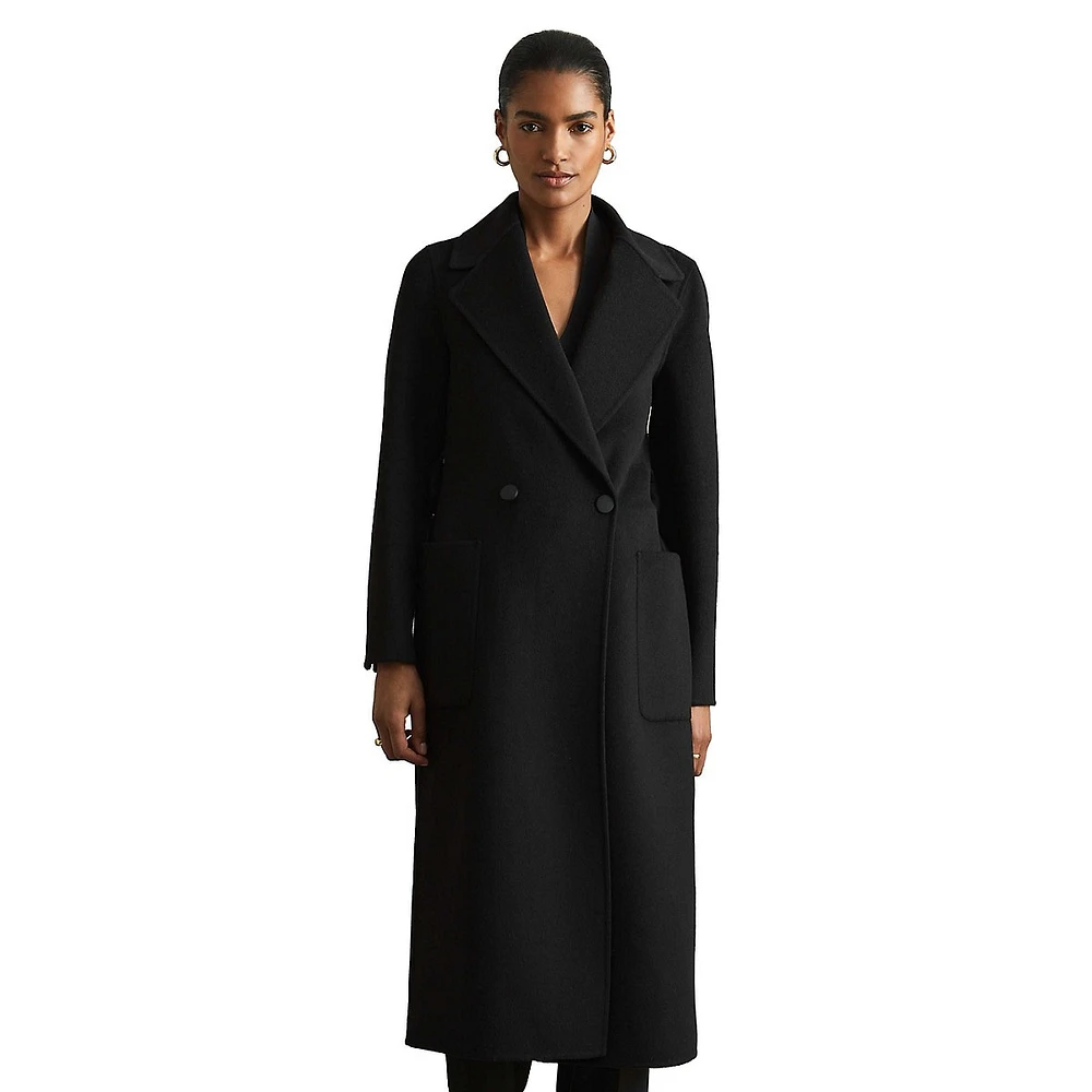 Double-Breasted Blindseam Wool-Blend Coat