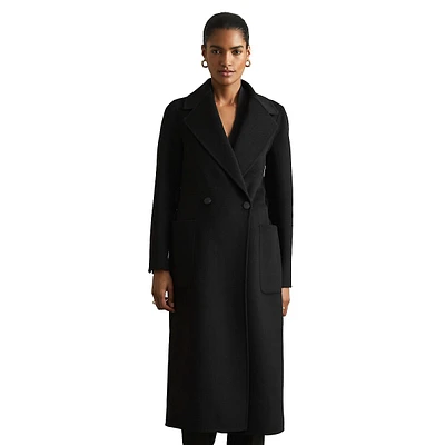 Double-Breasted Blindseam Wool-Blend Coat