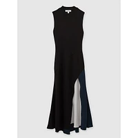 Faro Hybrid Colourblock Midi Dress