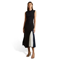 Faro Hybrid Colourblock Midi Dress