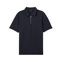 Albany Textured Zip Polo Shirt