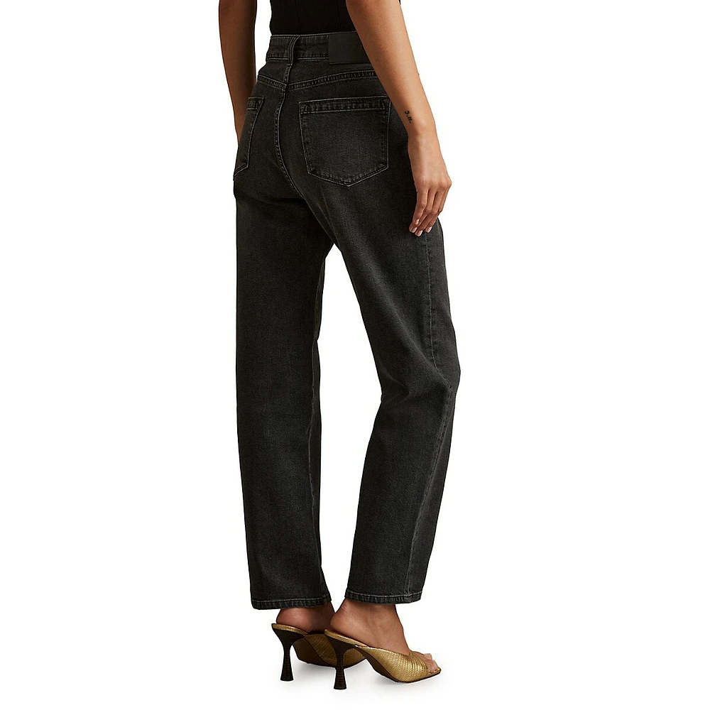 Selin Mid-Rise Straight-Leg Jeans