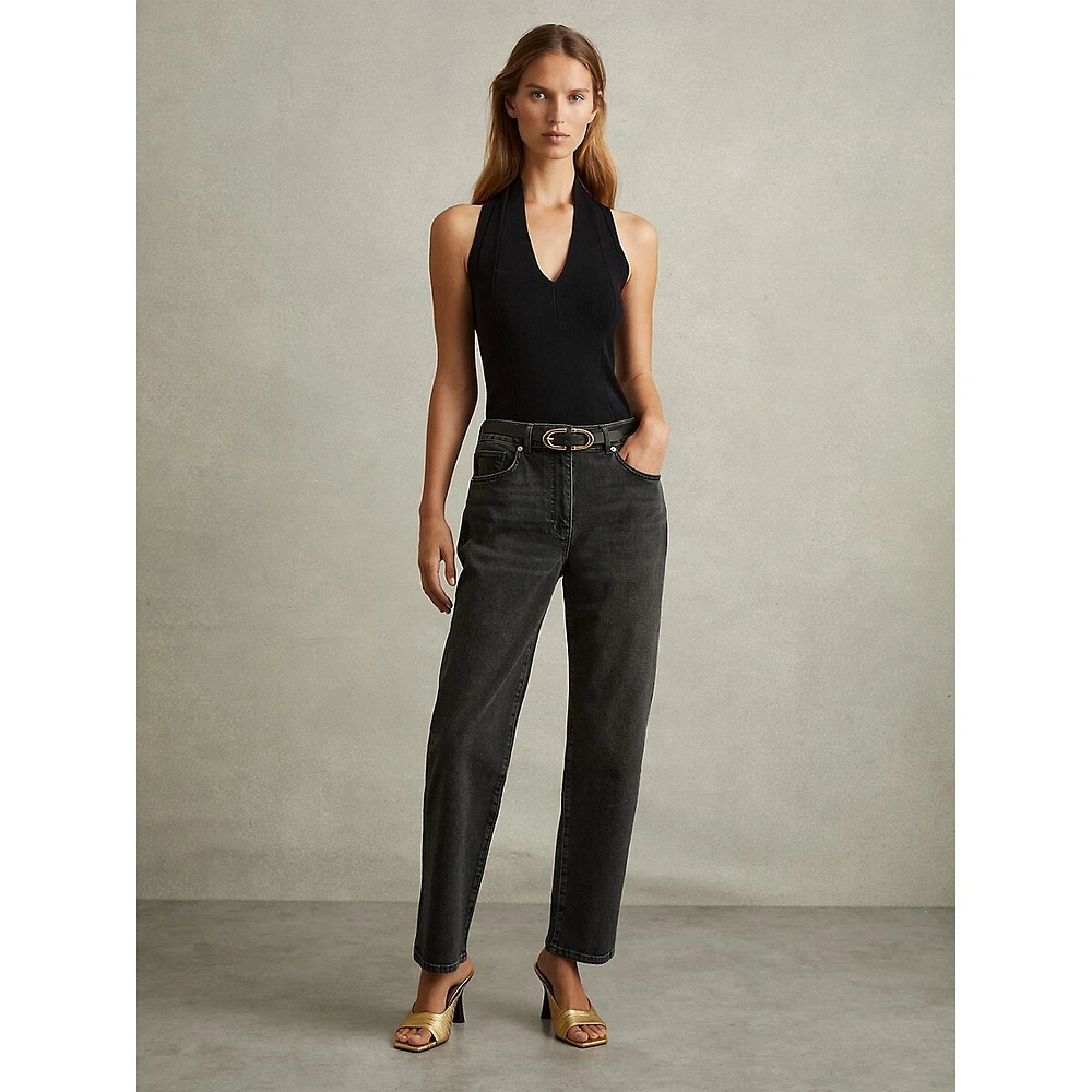 Selin Mid-Rise Straight-Leg Jeans