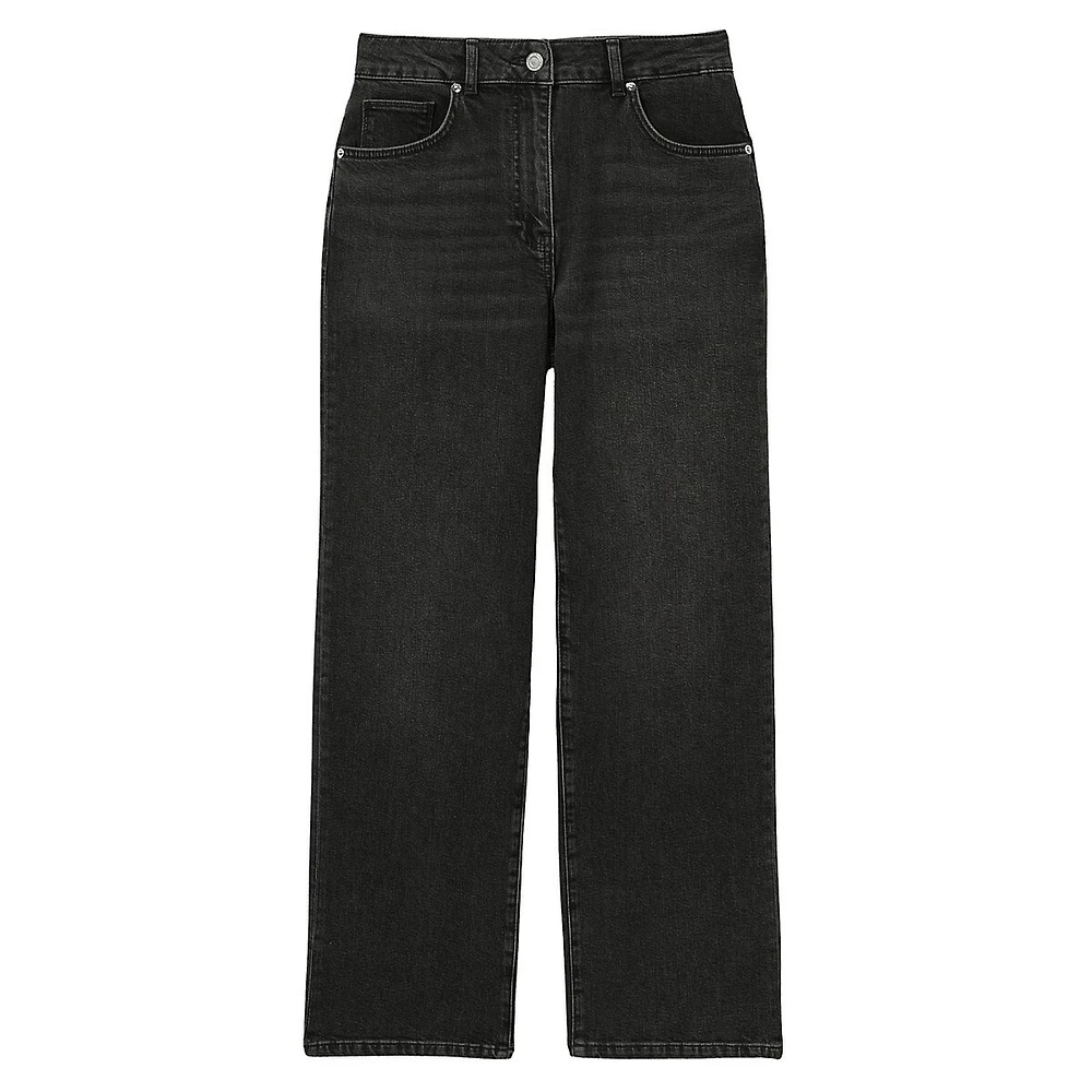 Selin Mid-Rise Straight-Leg Jeans