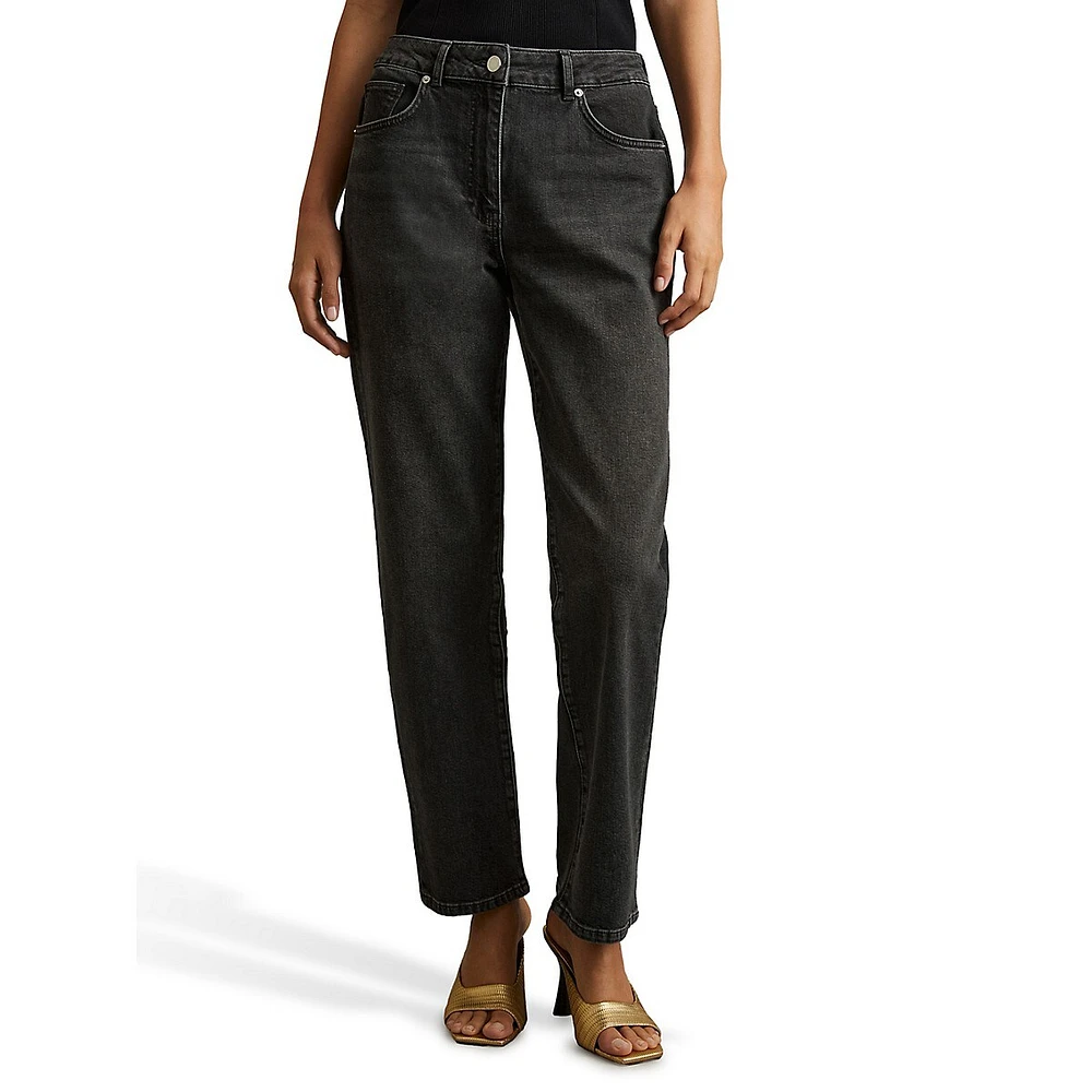 Selin Mid-Rise Straight-Leg Jeans