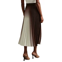 Emiliana Ombré Pleat Midi Skirt