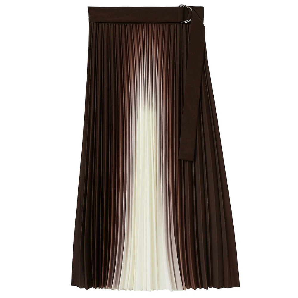 Emiliana Ombré Pleat Midi Skirt