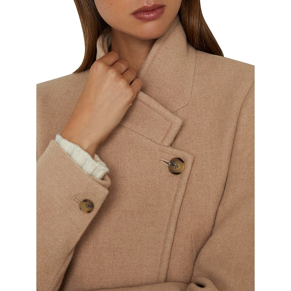 Maude Wool-Blend Mid-Length Coat