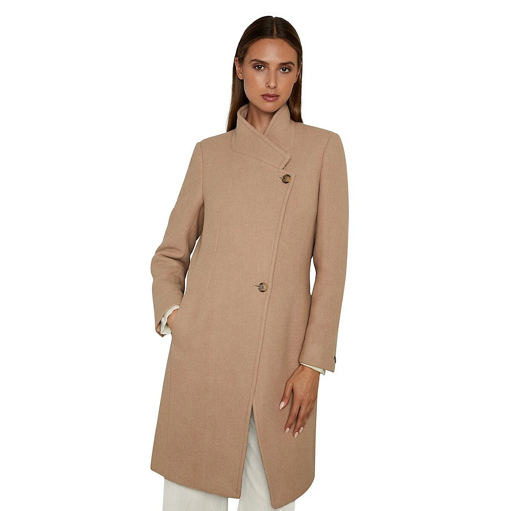 Maude Wool-Blend Mid-Length Coat