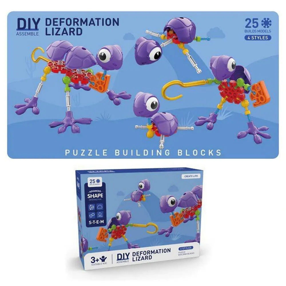 DIY Deformation Puzzle Building Blocks Stem Toys - Animal Blocks 25pc