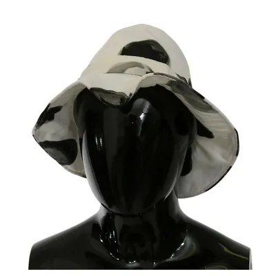 White Cotton Big Polka Dot Pattern Bucket Women's Hat