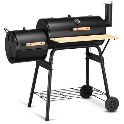 Costway Outdoor Bbq Grill Charcoal Barbecue Pit Patio Backyard Cooker Smoker