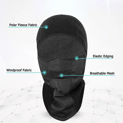 Windproof Sun Protection Balaclava Warm Mask Hat For Outdoor Sports, Polar Fleece Fabric