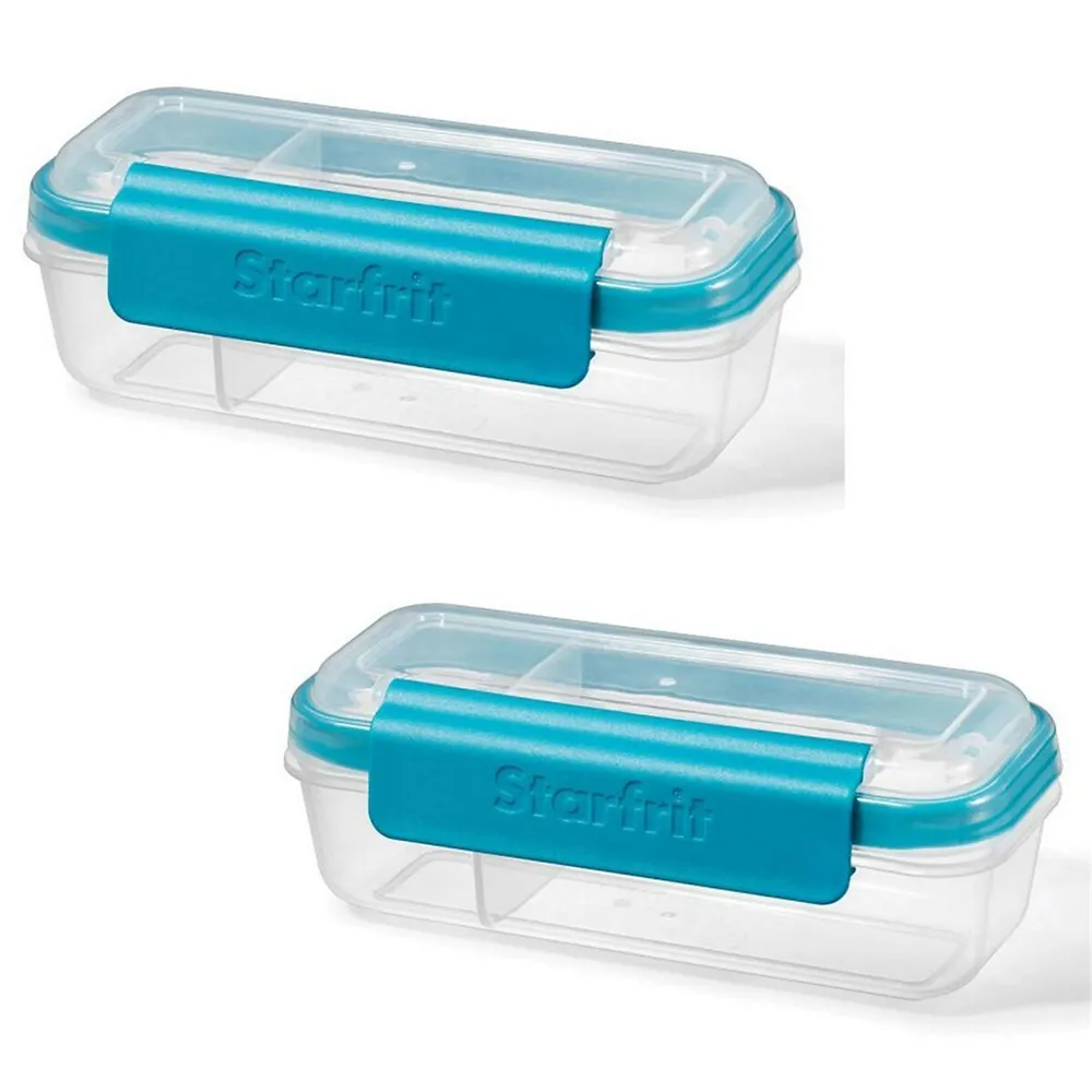 Set Of 2 Containers For Snacks And Dips, 414ml Capacity