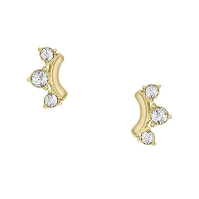 Women's All Stacked Up Gold-tone Stainless Steel Stud Earrings