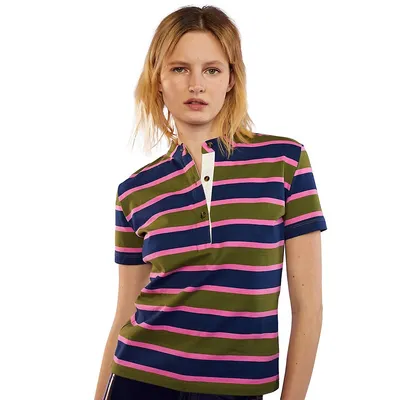 Stripe Polo Tee